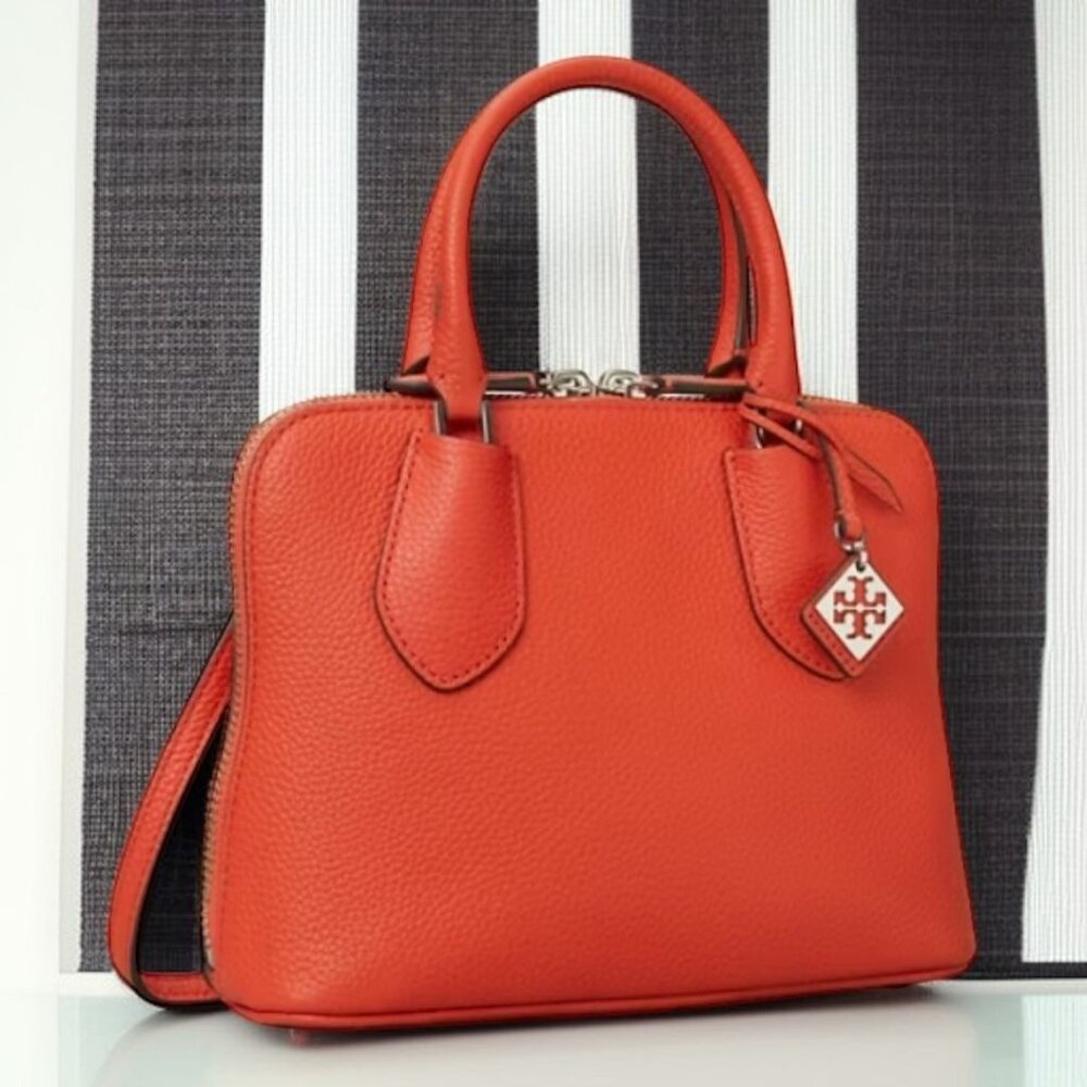 NEW WITH TAGS!!! TORY BURCH POPPY RED SWING SATCHEL HANDBAG - Picture 1 of 8